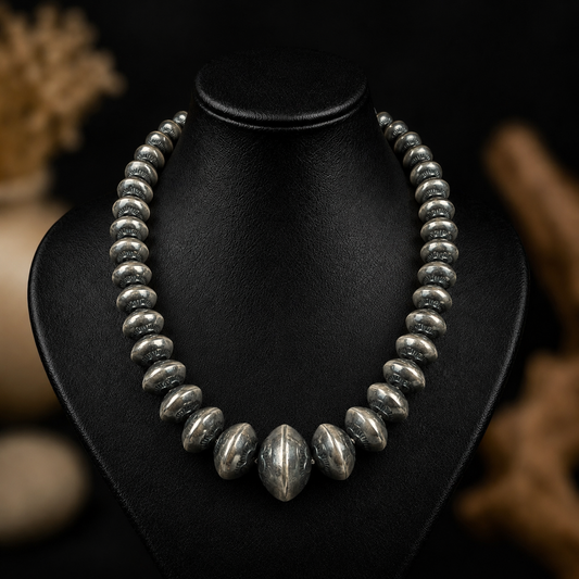 Handcrafted navajo pearls handcrafted by Native American artist Michelle Jameson