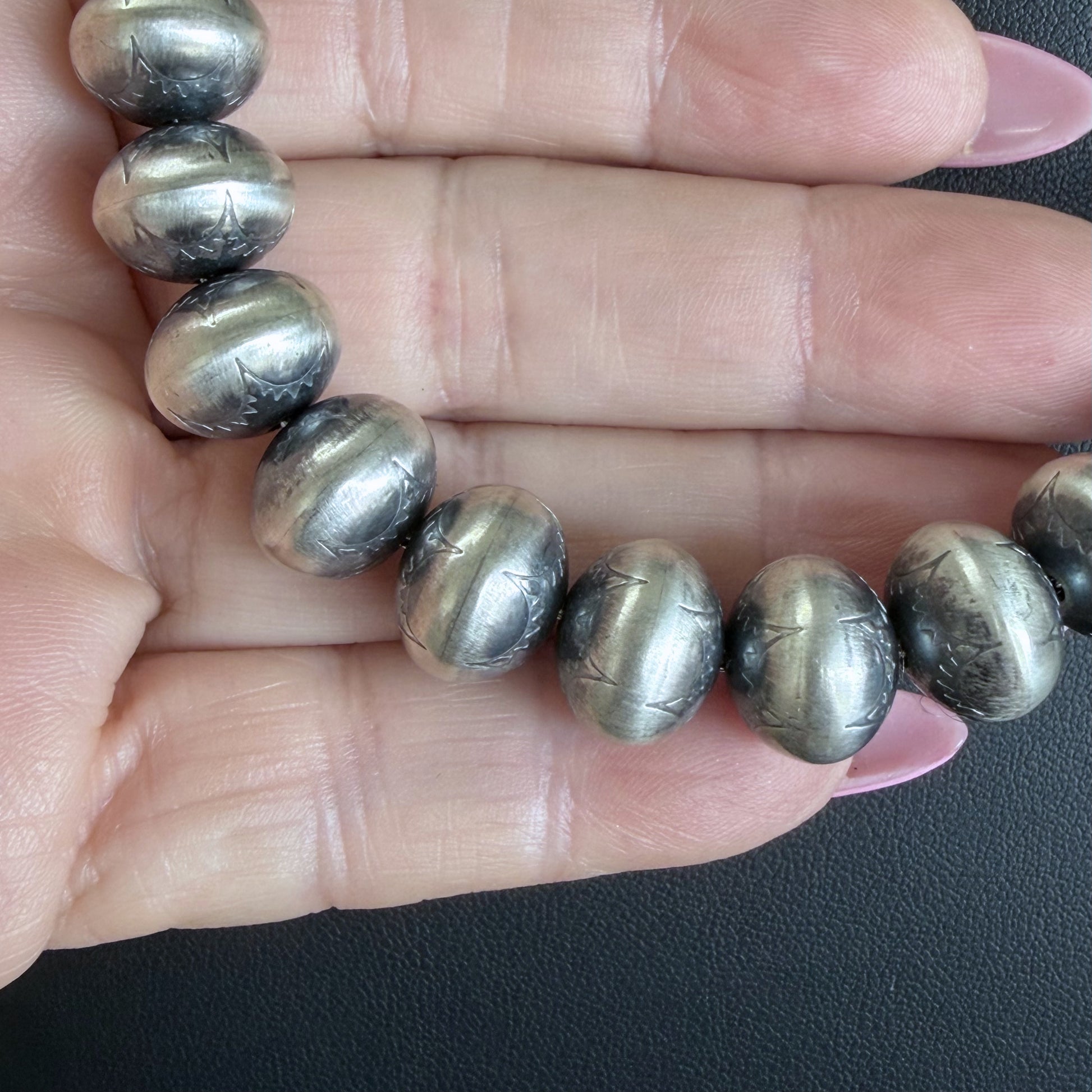 Handcrafted navajo pearls handcrafted by Native American artist Bryannen Halwood
