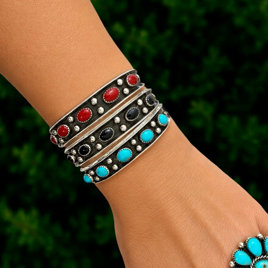Sterling Stackers bracelet handcrafted by Native American artist Paul Largo