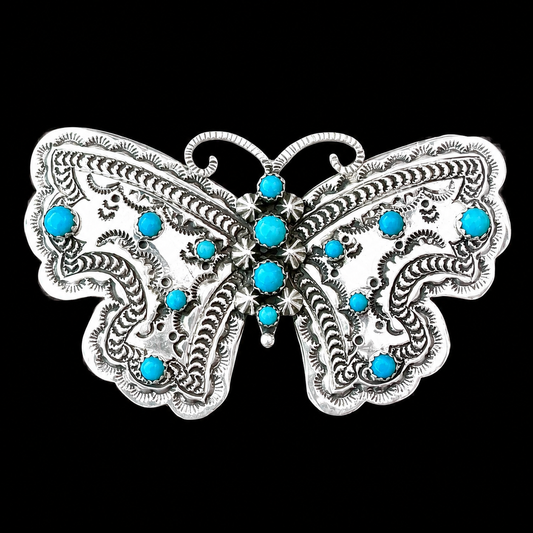 Sleeping Beauty Turquoise ring handcrafted by Native American artist June Delgarito
