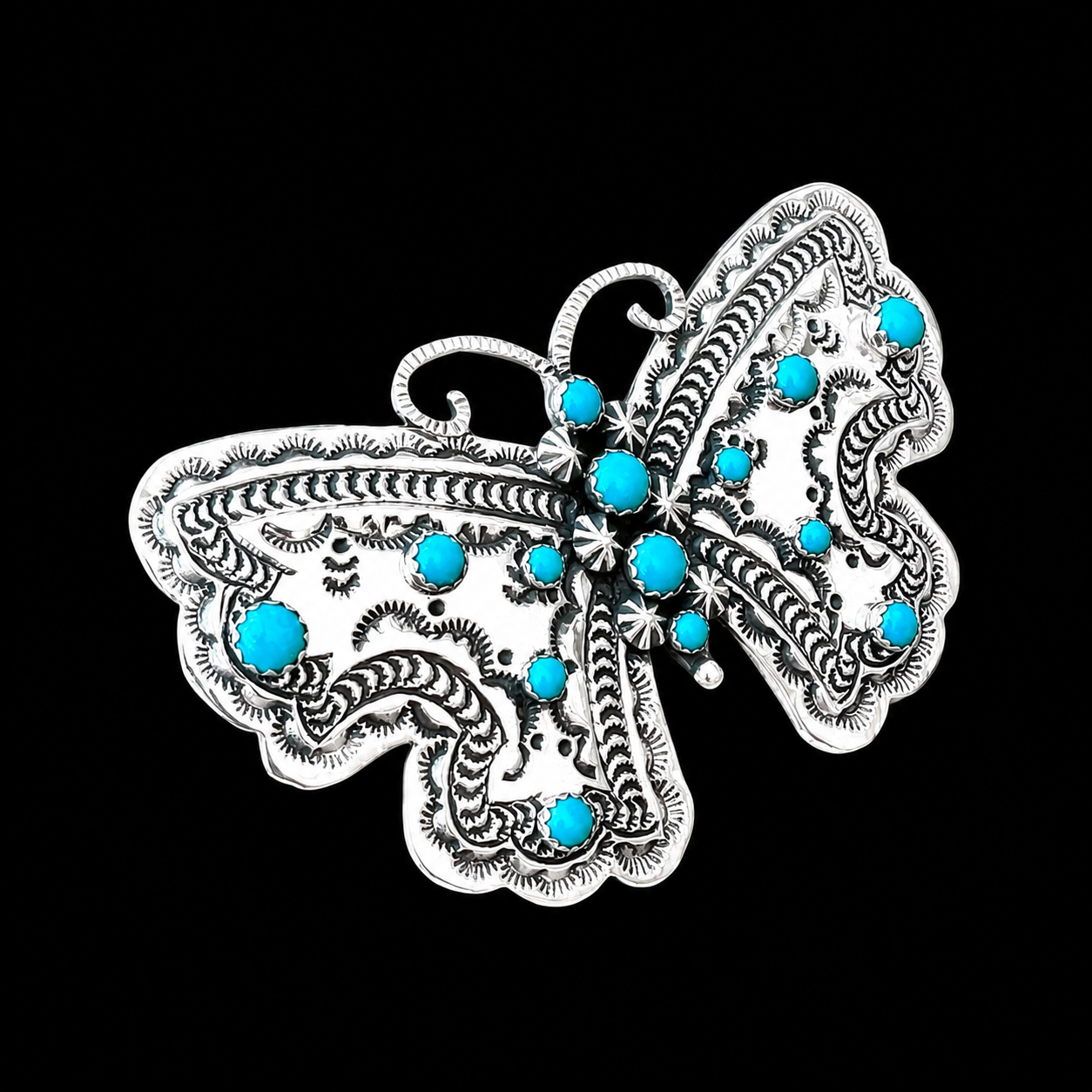 Sleeping Beauty Turquoise ring handcrafted by Native American artist June Delgarito