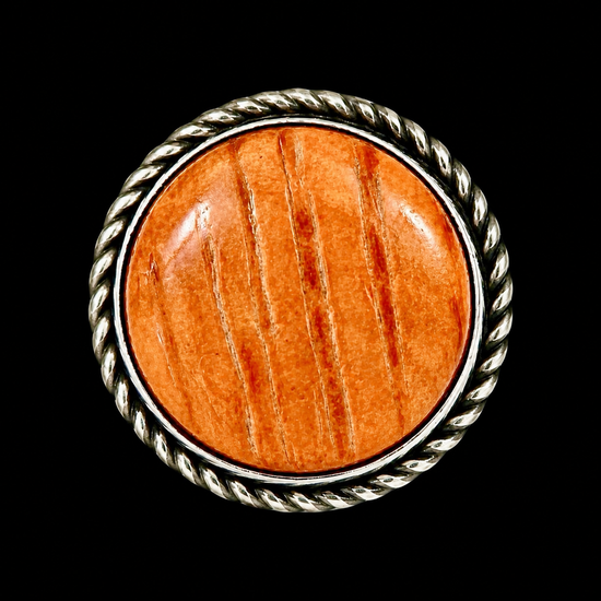 Orange Spiny Oyster ring handcrafted by Native American artist Antoinette Martinez