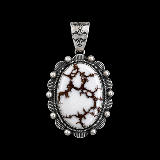 Wild Horse Jasper pendant handcrafted by Native American artist Donovan Nez