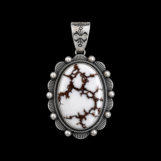 Wild Horse Jasper pendant handcrafted by Native American artist Donovan Nez